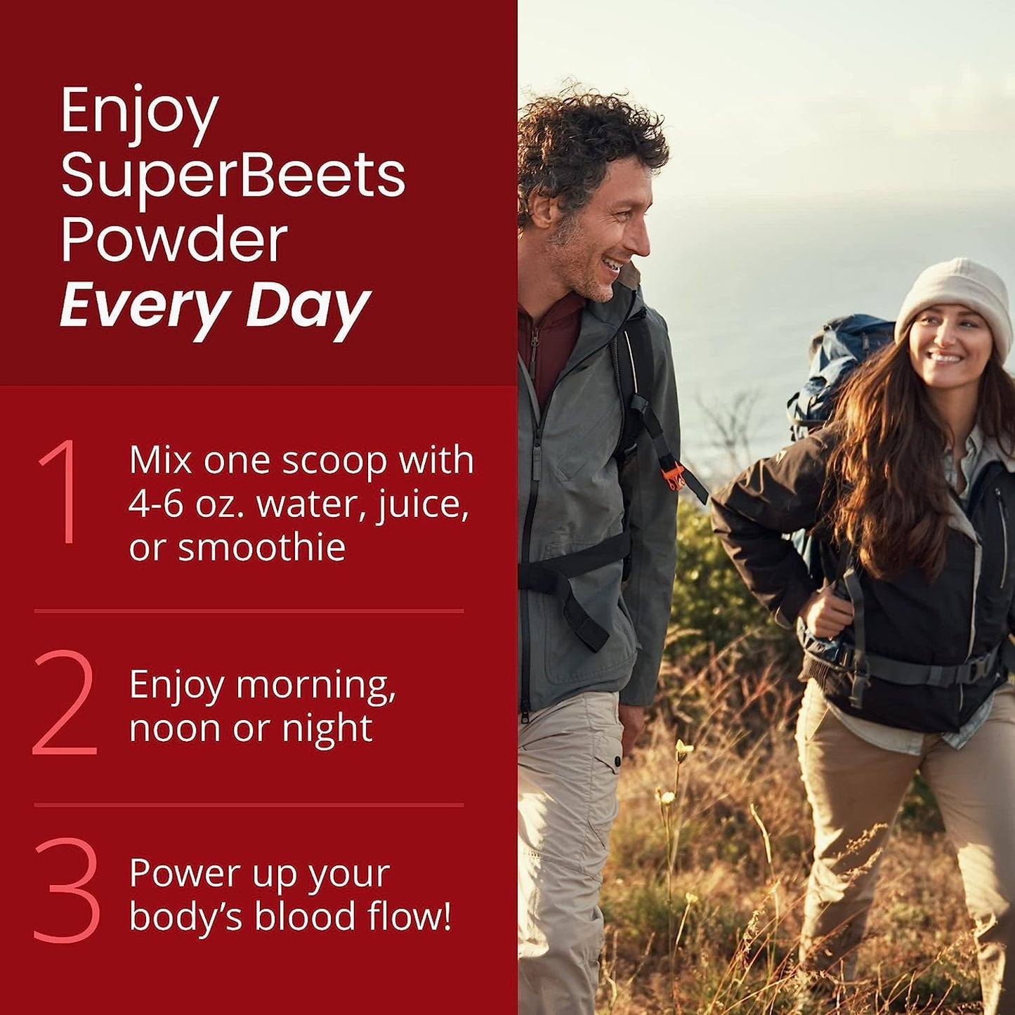 HumanN SuperBeets Beetroot Powder - Nitric Oxide Boost for Blood Pressure, Circulation & Heart Health Support - Non-GMO Superfood Supplement - Black Cherry Flavor, 30 Servings - catagory- health- supplements - product image- Muzsha Ltd- trendhub