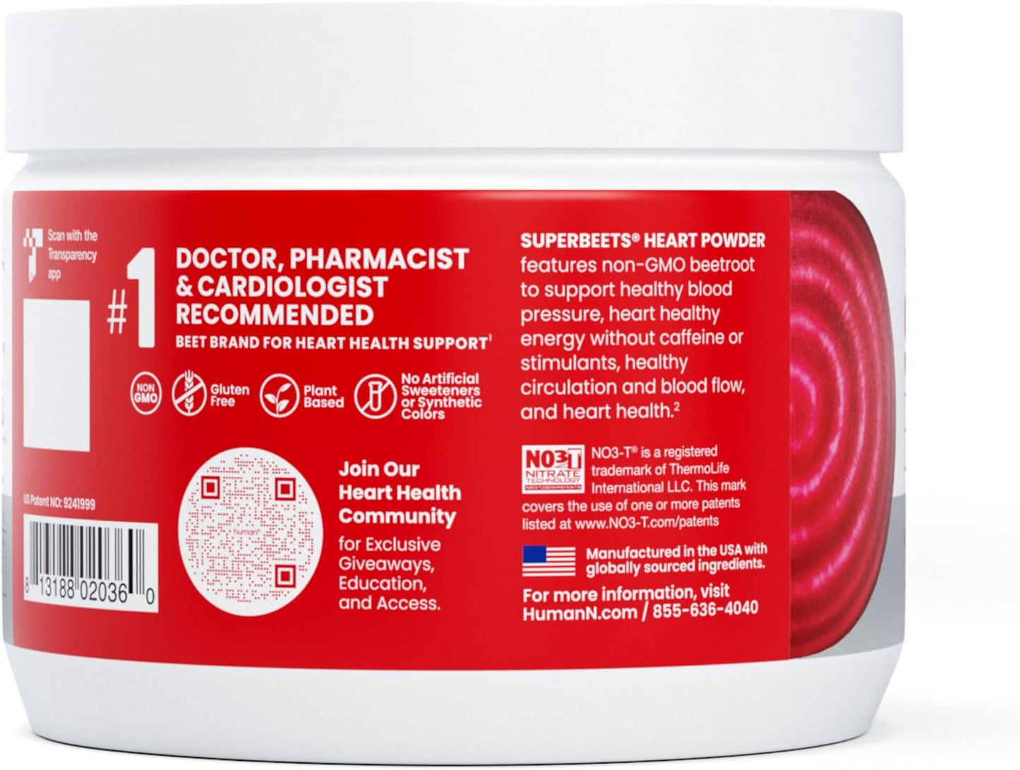 HumanN SuperBeets Beetroot Powder - Nitric Oxide Boost for Blood Pressure, Circulation & Heart Health Support - Non-GMO Superfood Supplement - Black Cherry Flavor, 30 Servings - catagory- health- supplements - product image- Muzsha Ltd- trendhub