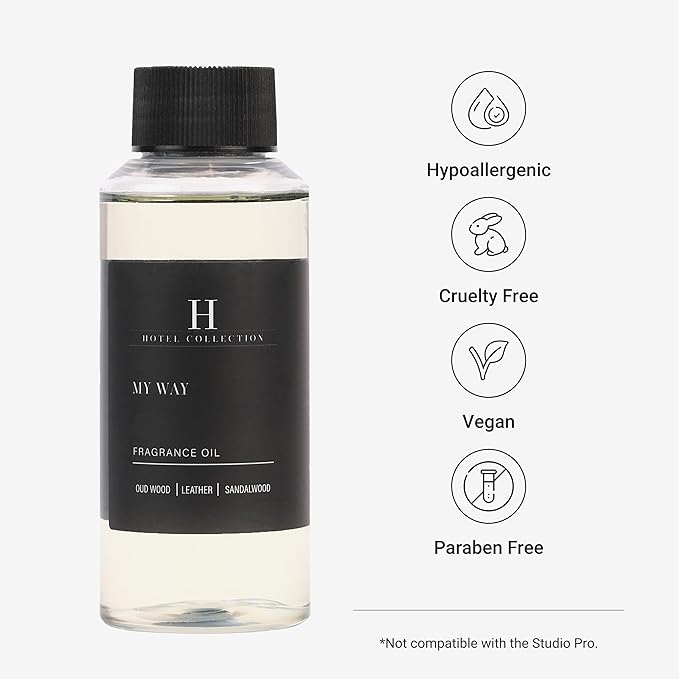 Hotel Collection - My Way Essential Oil Scent - Luxury Hotel Inspired Aromatherapy Scent Diffuser Oil - Lush Sandalwood, Warm Virginia Cedar, & Beautiful Iris - 120mL