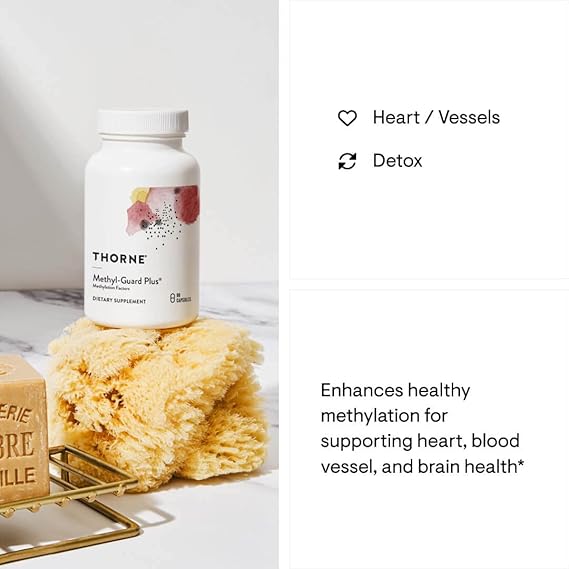 THORNE Methyl-Guard Plus - Active folate (5-MTHF) with Vitamins B2, B6, and B12 - Supports methylation and Healthy Level of homocysteine - Gluten-Free, Dairy-Free, Soy-Free - 90 Capsules
